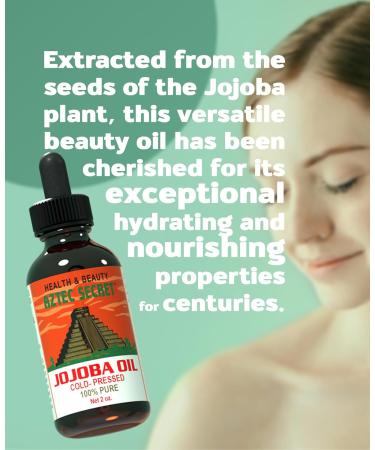 Aztec Secret 100% Pure Jojoba Oil 2 OZ - Deep Hair & Skin Moisturizer - Cold-Pressed and Unfiltered 2 Fl Oz (Pack of 1) - Buy Online on GoSupps.com
