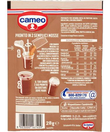  Italian Gourmet E.R. Pack of 6 Cameo High Protein Shake Moccaccino drinks full of protein 28g - Buy Online on GoSupps.com