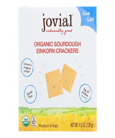 JOVIAL Organic Sea Salt Sourdough Einkorn Crackers, 4.5 OZ