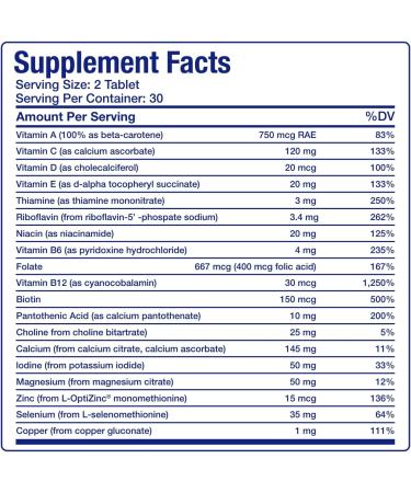 Iron Free Multivitamin for Women 50 and Over - Gentle Easy to Digest Over 50 Multivitamin for Men & Women with 30 Nutrients for Comprehensive Wellness & Immune Support - Made in The US - 30 Servings - Buy Online on GoSupps.com