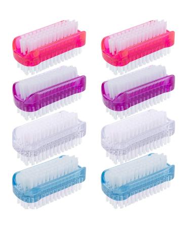BQTQ 8 pieces nail brush double -sided nail brush hand washing brush plastic cleaning brush nail cleaning brush for hand and nail cleaning