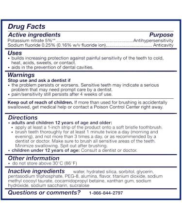 Sensodyne Advanced Whitening Toothpaste 6.5 oz - 4-Pack | Dental Care Set - Buy Online on GoSupps.com