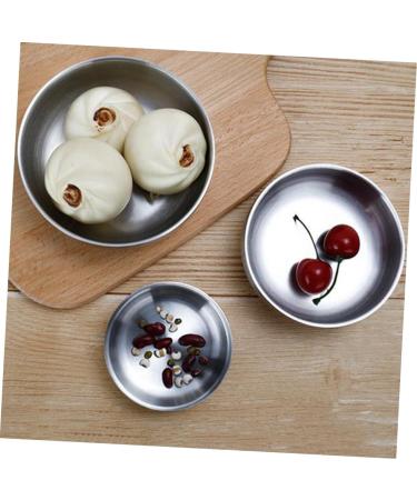 Zerodeko 3pcs 304 Round Condiments Ramekins Soy Sauce Dish Small Condiment Bowls Metal Serving Dishes Metal Sauce Cups Appetizer Plates Ceramic Sauce Containers Stainless Steel re-usable Size 2x3pcs As Shownx3pcs - Buy Online on GoSupps.com