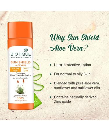 Biotique SPF 30 Aloe Vera Face & Body Sun Lotion 120ml - Sun Protection - Buy Online on GoSupps.com