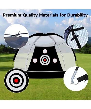 Retouhqp Golf Net with Target for Backyard Driving - Foldable Practice Set with Mat, Balls, Tees, Carry Bag - Indoor/Outdoor Golf Training Aid - Buy Online on GoSupps.com