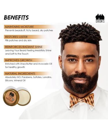 Dixon's 1737 Beard Butter - Natural Moisturizing Balm for Beard Care Patches Filling & Dry Beard Solution - Paraben & Sulfate-Free (2oz - Buy Online on GoSupps.com