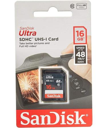 SanDisk Ultra 16GB SDHC Memory Flash Card - 5 Pack Wholesale Lot with Cases | UHS-I Class 10, 48MB/s Read Speed - Buy Online on GoSupps.com