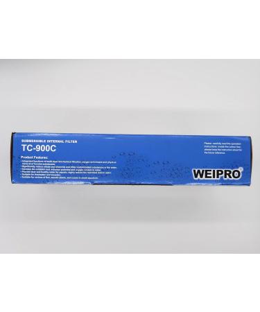 Wezro Aquarium Filter TC-900C - 3-Layer Filtration 10W Adjustable Pump for 60-120L Tanks 600L/h Suction Power - Buy Online on GoSupps.com