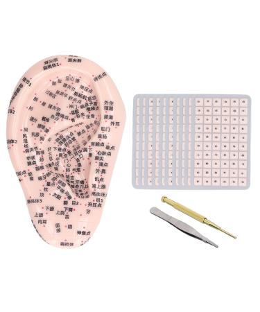 Ear Point Probe Set Acupoint Search Massage Kit Include 1pc Ear Point Probe 600 Counts Auricular Patches 1pc Tweezer and 1pc Ear Model