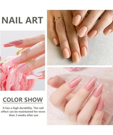 Pink Nail Polish Set - Nude Nail Varnish Set - 3Pcs Nude Pink Cherry Blossom Polish Quick Dry Nail Varnish Gift Set DIY Long Lasting Nail Art Home Nude Pink Set - Buy Online on GoSupps.com
