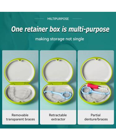Annhua Slim Denture Storage Box Denture Holder with Silicone Textured Liner Denture Retainer Case Dental Retainer Box with Magnetic Closure Pink - Buy Online on GoSupps.com