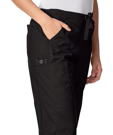 WonderWink Women's WonderFLEX Grace Flare Leg Cargo Pant - Black (X-Large) - Buy Online on GoSupps.com