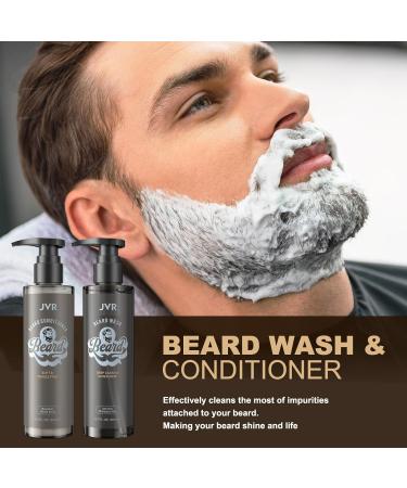 JVR Premium 3-in-1 Beard Care Set - Bartshampoo for Men Complete Beard Wash & Conditioner (2x200ML) | Perfect Bart Gift - Buy Online on GoSupps.com