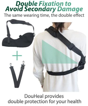 Medical Arm Sling - Adjustable Multi-Fixed Design for Comfort & Support | Fashionable Shoulder Elbow & Wrist Injury Relief for Men & Women - Black Adult - Buy Online on GoSupps.com