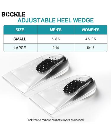 Buy BCCKLE 2-Layers Adjustable Orthopedic Heel Wedge Inserts | Comfort & Support for Knee Pain Supination & Pronation | Max Anti-Shock Cushion for Men & Women - Buy Online on GoSupps.com