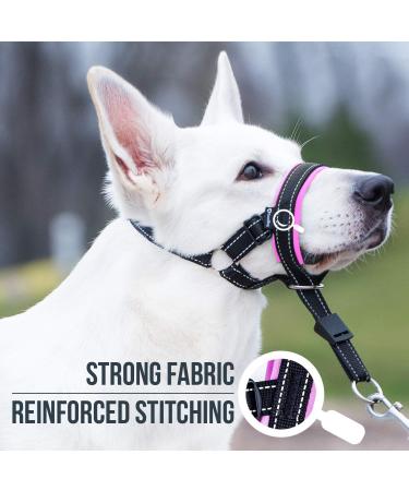 Goodboy Dog Halter with Seat Belt - Padded Leash No Pull Harness for Small Medium & Large Dogs - Size 3 (Pink) - Durable Nylon - Shop Now! - Buy Online on GoSupps.com