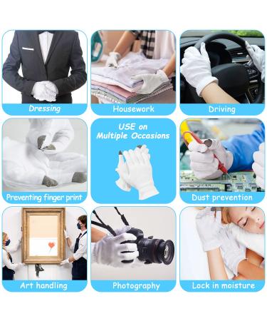 100% Cotton Moisturizing Gloves | Touch Screen Friendly | 5 Pairs for Eczema & Sensitive Skin | Large Size | Spa Therapy & Overnight Relief - Buy Online on GoSupps.com