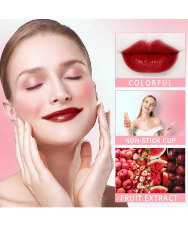 4 Pcs Fruit Lip Stain Set - Vivid Watery Lip Tint Gloss - Plump Velvet Lip Stain - Matte Liquid Lipstick - Long Lasting & Waterproof (4 Colors) - Buy Online on GoSupps.com