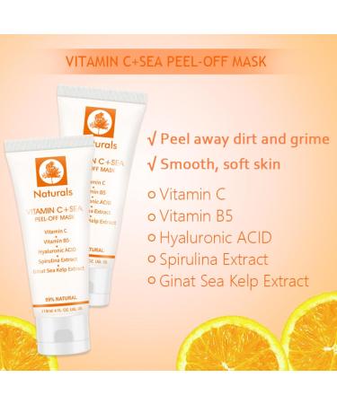 Peel Off Face Masks - Face Masks Skincare - Vitamin C Face Masks Beauty for Deep Cleansing & Purifying - Vitamin C Hydrating Face Mask - Vitamin C Face Masks Skincare Peel Off - Reduces Acne and Pores - Buy Online on GoSupps.com