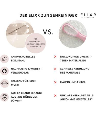Zungenschaber Edelstahl - Effektiver Zungenreiniger gegen Mundgeruch | Tongue Scraper & Cleaner - Buy Online on GoSupps.com