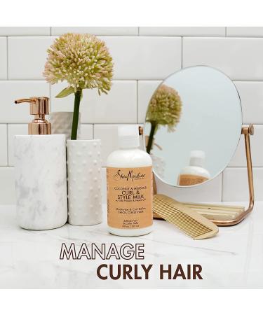SheaMoisture Coconut & Hibiscus Bundle: Curl & Style Milk 8 Fl Oz + Curl Enhancing Smoothie 12 Oz | Shea Butter Hair Styling Products - Buy Online on GoSupps.com