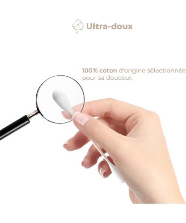 CANDORE - 1200 Cotton Buds 100% Cotton - Ultra Soft - Stick made from Biodegradable bamboo 100% natural 6 Bags of 200 - Promotes gentle and comfortable cleaning - Buy Online on GoSupps.com