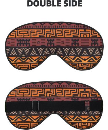 African Mud Cloth Tribal Print Eye Mask | Unisex Soft Comfort Sleep Shade for Travel Yoga & Shift Work - Buy Online on GoSupps.com