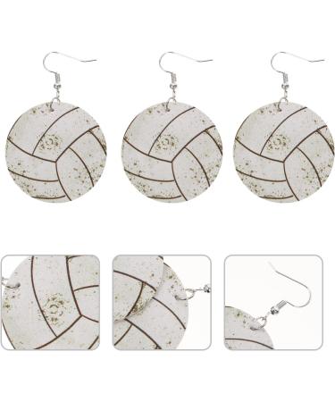 6 Pairs volleyball earrings dangle earrings Football Drop Earrings for women gifts earrings for women football earrings women womens gifts teardrop leather accessories lovers - Buy Online on GoSupps.com