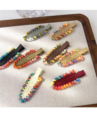 xbiez Traceless Hair Clip Harajuku Style Hairpin Girls Hair Barrettes Side Pin Snap Hair Clip Female Girls Hair Accessories Apricot - Buy Online on GoSupps.com
