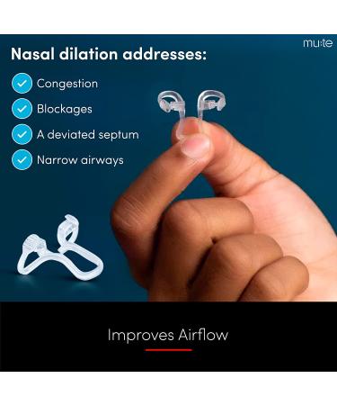 Rhinomed Mute Nasal Dilator for Snore Reduction - Large Size 3-Pk - Anti-Snoring Solution - Improved Airflow for Better Sleep - Buy Online on GoSupps.com