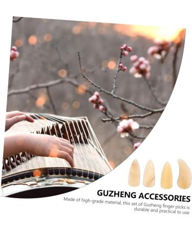 POPETPOP 8 Pcs Guzheng nail pieces lute instrument false nail tips instrument fake nails Finger Protectors guitar picks guitar for kids Portable Guzheng Nails Plicks horns child Sadhu thumb 2.7X1.2X0.1CM Yellow - Buy Online on GoSupps.com