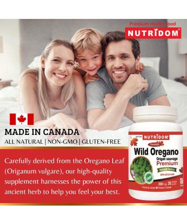 Nutridom Oil of Oregano Softgels - Wild Oregano Oil Supplement with Highly Concentrated Carvacrol - Easy to swallow Capsules - Non GMO - 30 Count - Buy Online on GoSupps.com