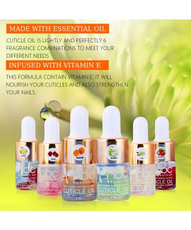 Nbc Cuticle Oil 6 Fruit-Scent Mini Bottle Set - Repair Nail Cuticle Skin Damage (6x5ml) - Buy Online on GoSupps.com
