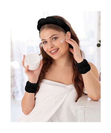 Buy Gugugo Headband Wrist Joint Set - 3 Piece Makeup & Skincare Hair Band Set | Sponge & Terry Fabric | Ideal for Facial Cleaning & Showers - International Shipping Available - Buy Online on GoSupps.com