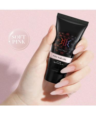 Rstyle Poly Nail Gel - 2x30ml Pink Art Acrylic Gel for Perfect Nails | UV/LED Manicure & Nail Extensions | Professional Strength & Natural Look - Buy Online on GoSupps.com