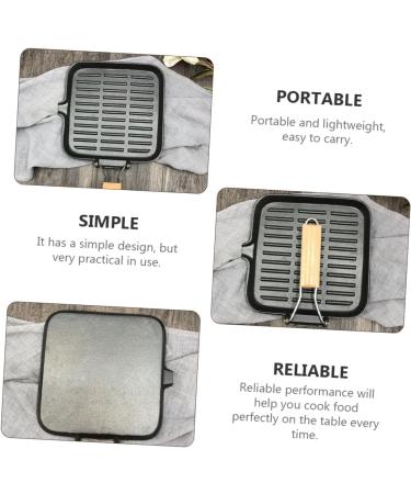 Zerodeko Frying Pan Nonstick Cookware Egg Cookers Outdoor Cooking Stove Mini Griddle Outdoor Cookware Stainless Steel Saucepan Outdoor Griddle Pans Outdoor Utensils Folding Pot Iron Camping - Buy Online on GoSupps.com