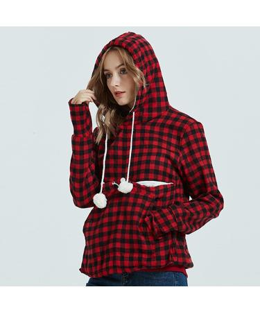 Cozy Women's Long Sleeve Cat & Dog Hoodie Sweatshirt with Zipper Bag - Ideal for Pet Lovers | Sizes X-13 to XXL - Buy Online on GoSupps.com
