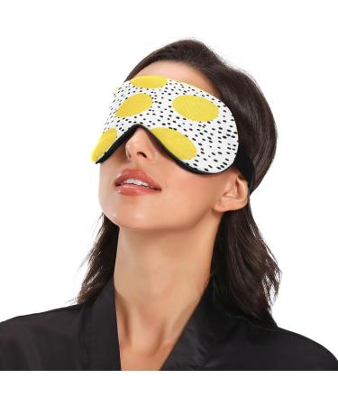 Lightweight Sleep Mask - Abstract Eye Cover with Adjustable Strap for Men & Women | Yellow Dot Blindfold for Travel & Naps - Best Light Blocking Eye Mask - Buy Online on GoSupps.com