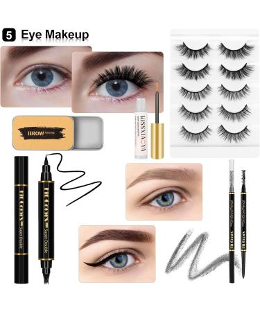 LYMYBETY Makeup Set - Cosmetic Starter Kit with Storage Bag - Portable Travel Palette for Eyeshadow, Foundation, and Lip Gloss - Ideal for Teens & Adults (Style C) - Buy Online on GoSupps.com