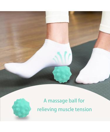 Cozlly Massage Balls Set - Spiked & Peanut Trigger Point Relief for Legs Feet & Hands | Fascia Ball for Plantar Fasciitis Pain Relief (Green) - Buy Online on GoSupps.com