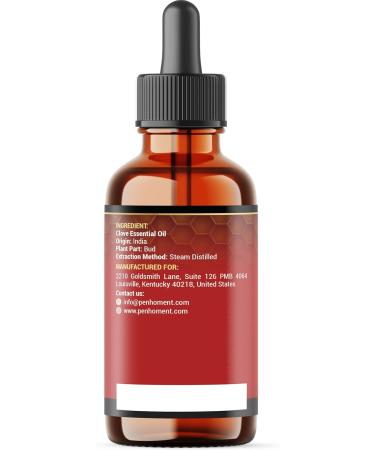 PENHOMENT Organic Clove Essential Oil for Teeth and Gums - Perfect Solution for Toothache, Oral Care, Skin & Hair 1 FL Oz - Buy Online on GoSupps.com