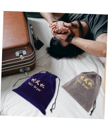 Baluue 10 Pcs Storage Bag Practical Storage Pouch Smooth Hair Dryer Bag Portable Hair Dryer Flocking Cloth - Buy Online on GoSupps.com