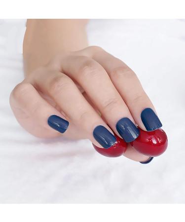 Siusio 96-Part Colorful Artificial Press-On Nails - Short Square Acrylic UV Tips for DIY Gel Art - Bright Purple Nail Set for Women & Girls - Buy Online on GoSupps.com