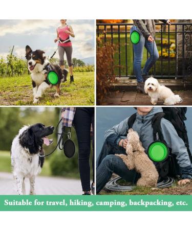 Vivifying Large Foldable Dog Bowls - Silicone BPA-Free Travel Bowls for Feeding & Watering | Portable Black & Green Design - Buy Online on GoSupps.com