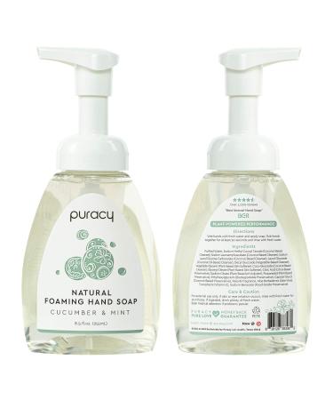 Puracy Foaming Hand Soap 8.5oz (3-Pack) - Cucumber & Mint Scented, Perfume-Free, Sulfate-Free Natural Hand Wash Foam for Moisturizing Skin - Buy Online on GoSupps.com
