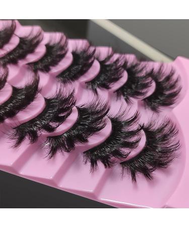 Manzelun Natural 18mm 3D Mink False Eyelashes - Long, Dramatic, and Wispy Russian Strip Lashes - 7 Pairs - Buy Online on GoSupps.com