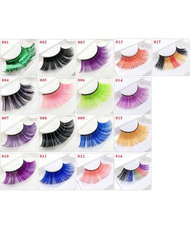 Eyelashes Artificial Lashes 3D Colour Eyelashes Sculpting Stage Makeup Eyelashes Natural Dense Eyelash Colour Exaggerated Christmas 3D Colour Self-Adhesive Eyelashes (I One Size) one size I - Buy Online on GoSupps.com
