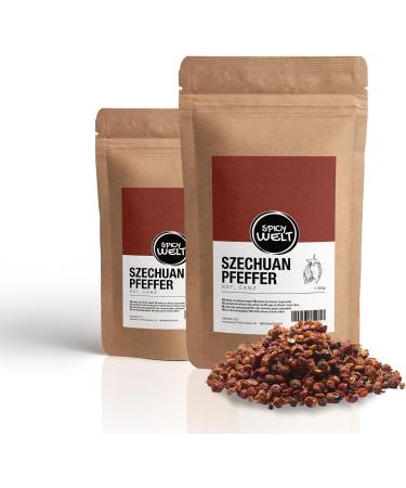 Spicy Welt Poivre de Sichuan Rouge Entier (250g) Baies de Sichuan (Hua Jiao) | Pour Wok Canard Mapo Tofu & Marinade | Ar me Floral & Bois | 100% Naturel Sans Additifs - Buy Online on GoSupps.com