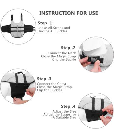 Cit toile Adjustable Life Jacket for Small Dogs - Breathable Comfortable and Buoyant for Safe Swimming in Sea/Lake/River - Gray (Size S) - Buy Online on GoSupps.com