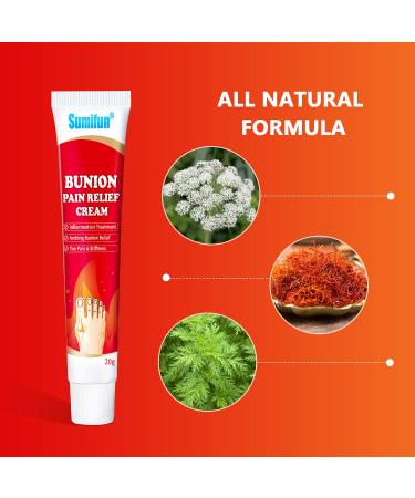 Sumifun Bunion Pain Relief Cream - 4 Count Toe Swelling and Bunion Relief - Foot Cream for Back, Neck, Knee, Hand, Shoulder, Feet - Buy Online on GoSupps.com